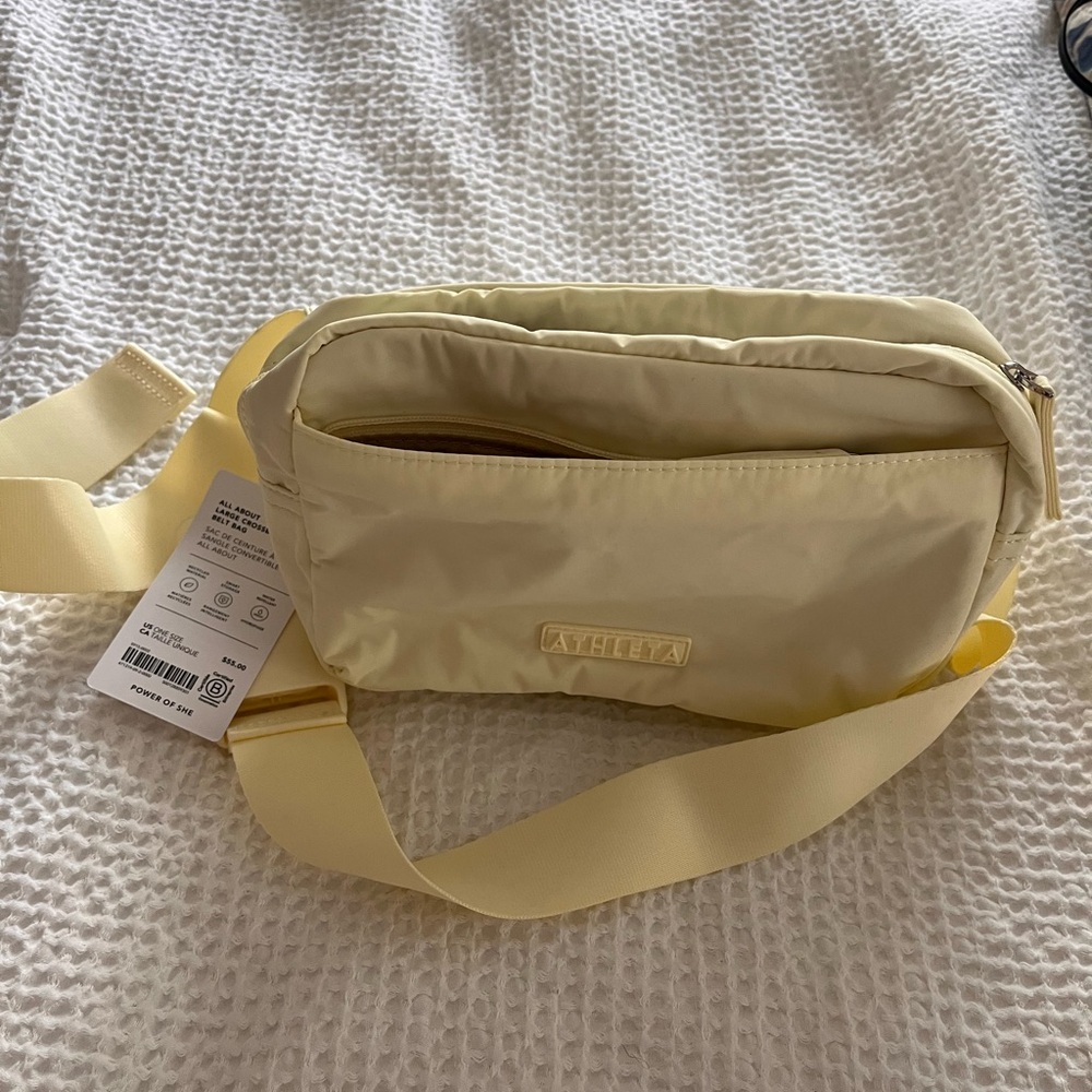 Pale Yellow Crossbody belt Bag